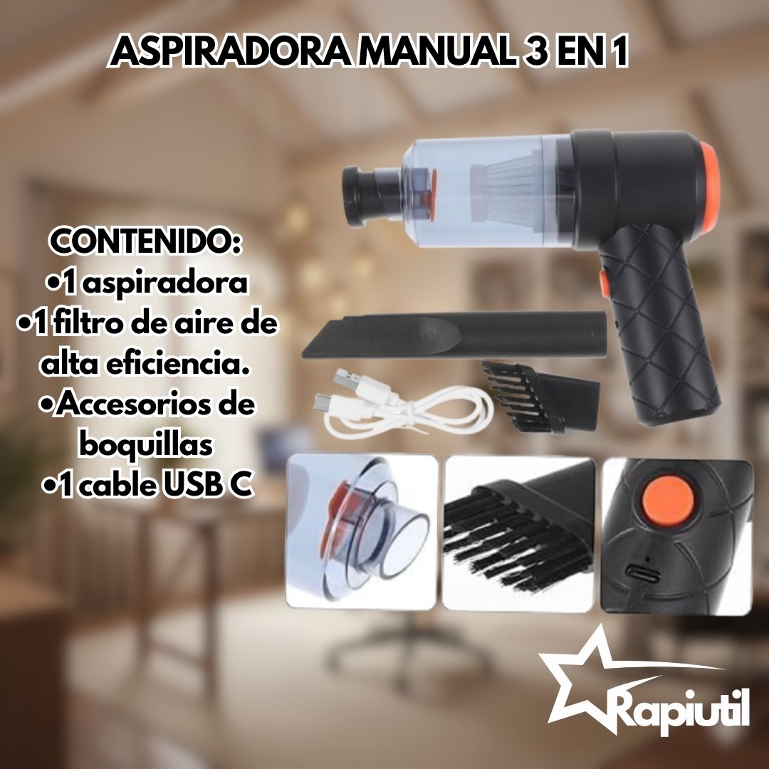 Mini Aspiradora Portatil 3 en 1