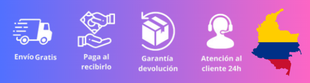 Envío gratis · Paga al recibirlo · Garantía de devolución · Atención al cliente 24h